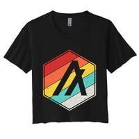 Algorand ALGO Coin Cryptocurrency Retro Colors Crop Top