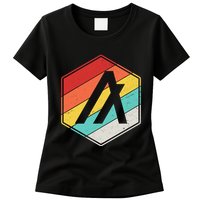 Algorand ALGO Coin Cryptocurrency Retro Colors Womens T-Shirt