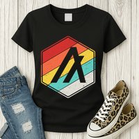 Algorand ALGO Coin Cryptocurrency Retro Colors Womens T-Shirt
