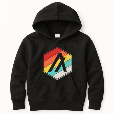 Algorand ALGO Coin Cryptocurrency Retro Colors Kids Hoodie