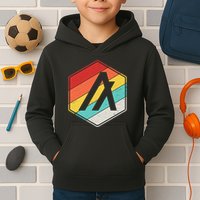 Algorand ALGO Coin Cryptocurrency Retro Colors Kids Hoodie