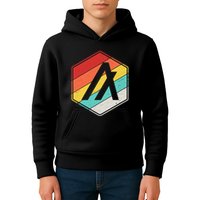 Algorand ALGO Coin Cryptocurrency Retro Colors Kids Hoodie