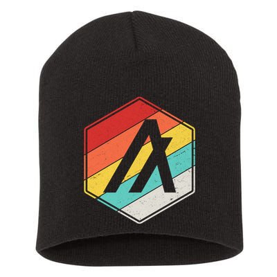 Algorand ALGO Coin Cryptocurrency Retro Colors Short Acrylic Beanie