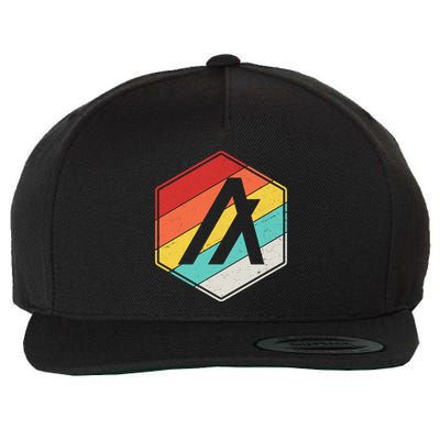 Algorand ALGO Coin Cryptocurrency Retro Colors Wool Snapback Cap