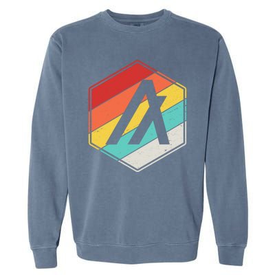 Algorand ALGO Coin Cryptocurrency Retro Colors Garment-Dyed Sweatshirt