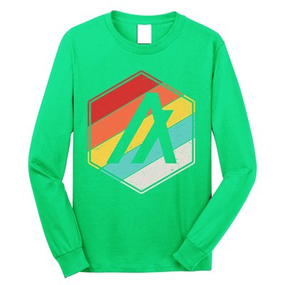 Algorand ALGO Coin Cryptocurrency Retro Colors Long Sleeve Shirt