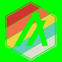Algorand ALGO Coin Cryptocurrency Retro Colors Button