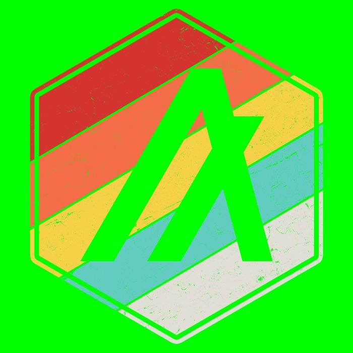Algorand ALGO Coin Cryptocurrency Retro Colors Button