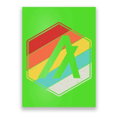 Algorand ALGO Coin Cryptocurrency Retro Colors Poster