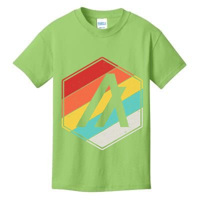 Algorand ALGO Coin Cryptocurrency Retro Colors Kids T-Shirt