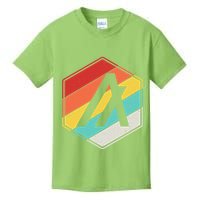 Algorand ALGO Coin Cryptocurrency Retro Colors Kids T-Shirt