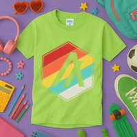 Algorand ALGO Coin Cryptocurrency Retro Colors Kids T-Shirt