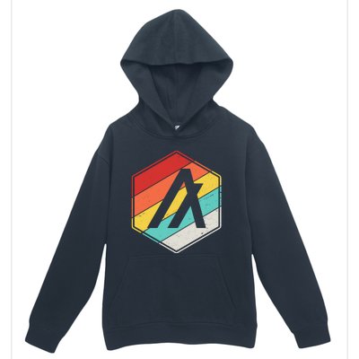 Algorand ALGO Coin Cryptocurrency Retro Colors Urban Pullover Hoodie