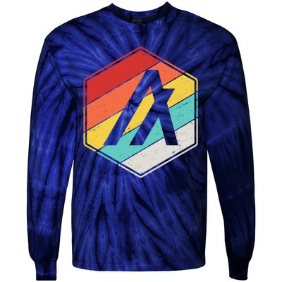 Algorand ALGO Coin Cryptocurrency Retro Colors Tie-Dye Long Sleeve Shirt