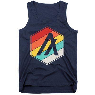 Algorand ALGO Coin Cryptocurrency Retro Colors Tank Top