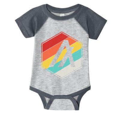 Algorand ALGO Coin Cryptocurrency Retro Colors Infant Baby Jersey Bodysuit