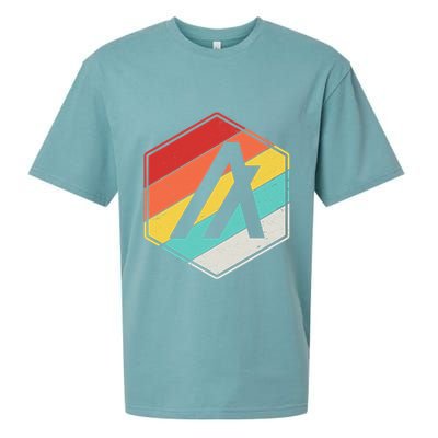 Algorand ALGO Coin Cryptocurrency Retro Colors Sueded Cloud Jersey T-Shirt