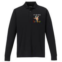 Autism Awareness Cute Giraffe Animal It's Ok To Be Different Performance Long Sleeve Polo