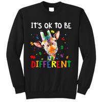 Autism Awareness Cute Giraffe Animal It's Ok To Be Different Sweatshirt