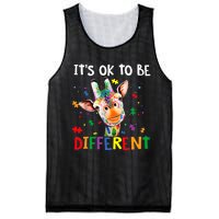 Autism Awareness Cute Giraffe Animal It's Ok To Be Different Mesh Reversible Basketball Jersey Tank