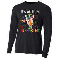 Autism Awareness Cute Giraffe Animal It's Ok To Be Different Cooling Performance Long Sleeve Crew