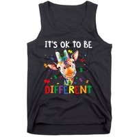 Autism Awareness Cute Giraffe Animal It's Ok To Be Different Tank Top