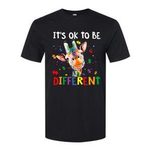 Autism Awareness Cute Giraffe Animal It's Ok To Be Different Softstyle CVC T-Shirt