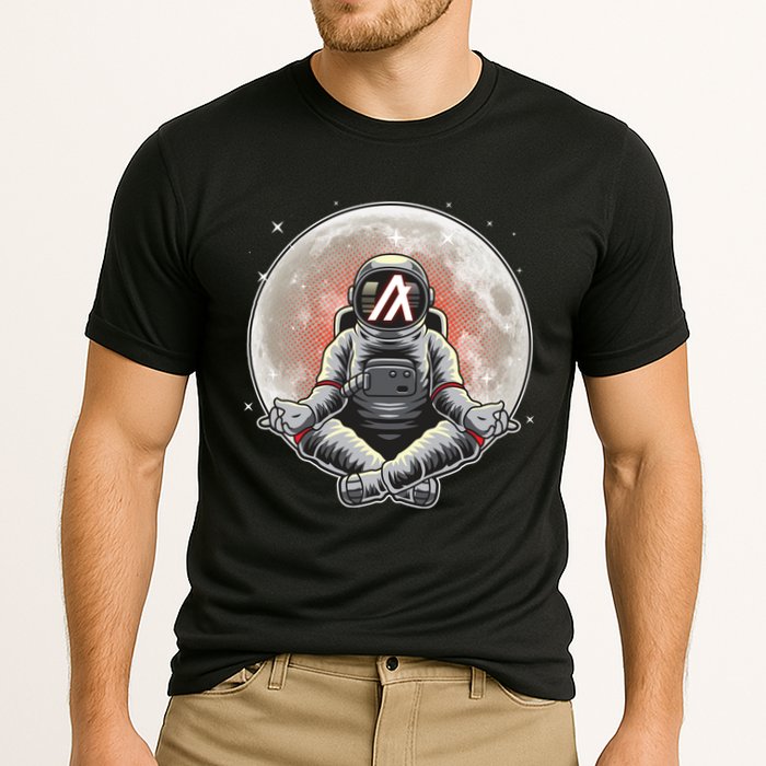 Algorand ALGO Coin Cryptocurrency Yogo Astronaut Performance Shirt