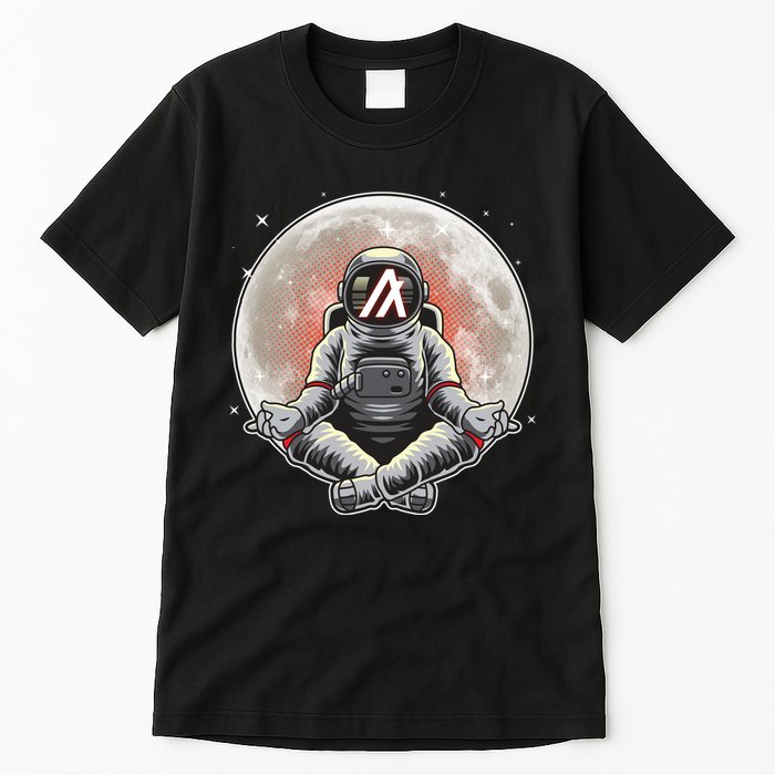 Algorand ALGO Coin Cryptocurrency Yogo Astronaut Tall T-Shirt