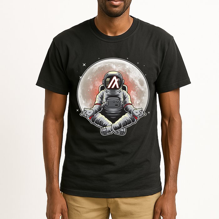 Algorand ALGO Coin Cryptocurrency Yogo Astronaut Tall T-Shirt