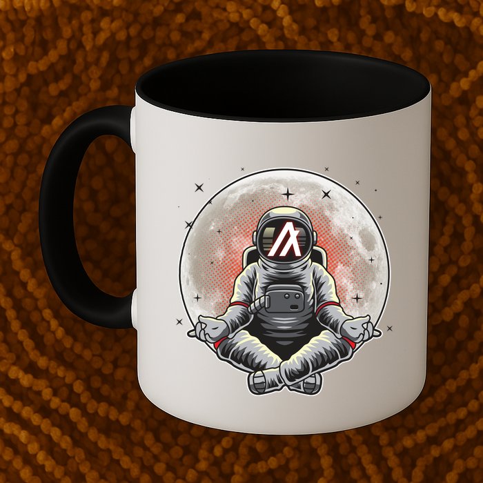 Algorand ALGO Coin Cryptocurrency Yogo Astronaut Mug