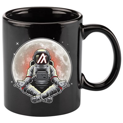 Algorand ALGO Coin Cryptocurrency Yogo Astronaut 11oz C Handle Ceramic Mug