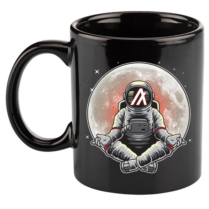 Algorand ALGO Coin Cryptocurrency Yogo Astronaut 11oz C Handle Ceramic Mug