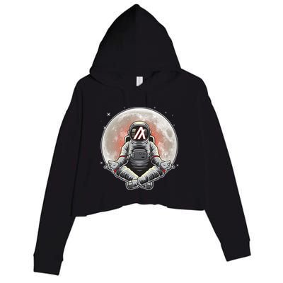 Algorand ALGO Coin Cryptocurrency Yogo Astronaut Crop Fleece Hoodie