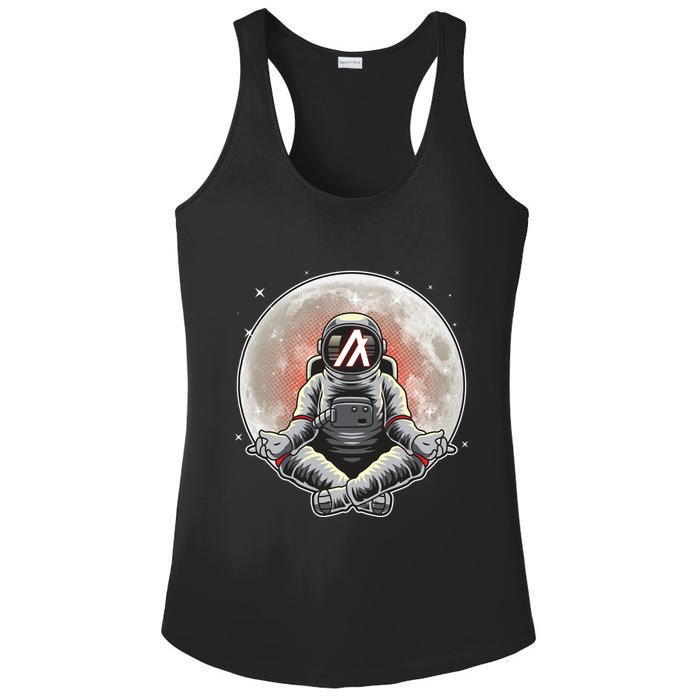 Algorand ALGO Coin Cryptocurrency Yogo Astronaut Ladies PosiCharge Competitor Racerback Tank