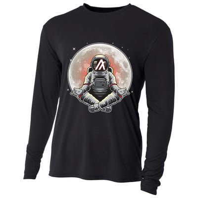 Algorand ALGO Coin Cryptocurrency Yogo Astronaut Cooling Performance Long Sleeve Crew