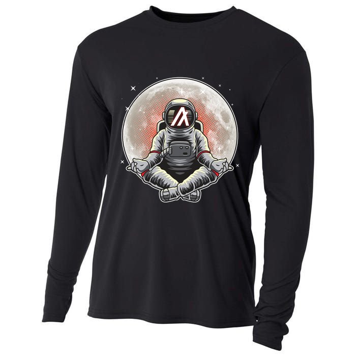 Algorand ALGO Coin Cryptocurrency Yogo Astronaut Cooling Performance Long Sleeve Crew