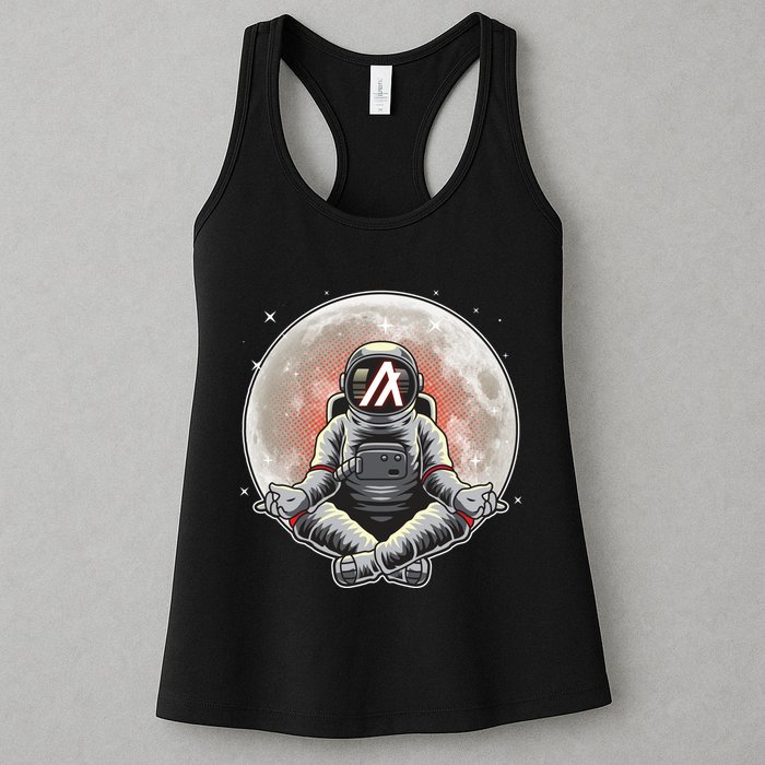 Algorand ALGO Coin Cryptocurrency Yogo Astronaut Womens Tank Top