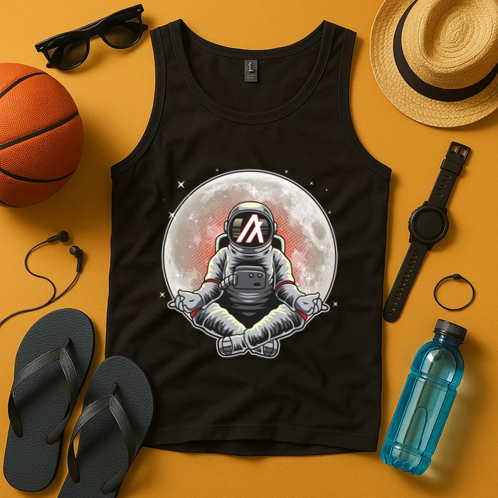 Algorand ALGO Coin Cryptocurrency Yogo Astronaut Tank Top