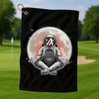 Algorand ALGO Coin Cryptocurrency Yogo Astronaut Golf Towel