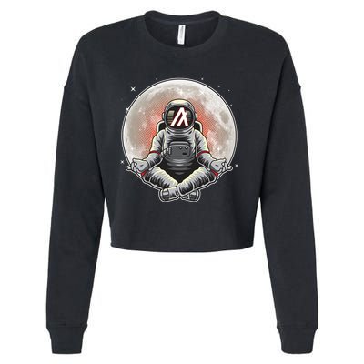 Algorand ALGO Coin Cryptocurrency Yogo Astronaut Cropped Pullover Crew