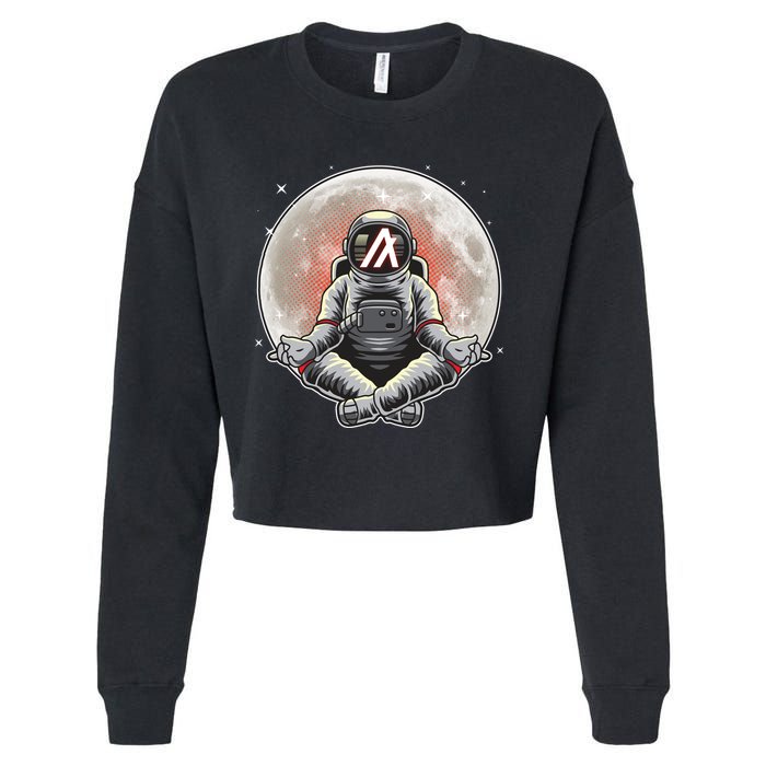 Algorand ALGO Coin Cryptocurrency Yogo Astronaut Cropped Pullover Crew