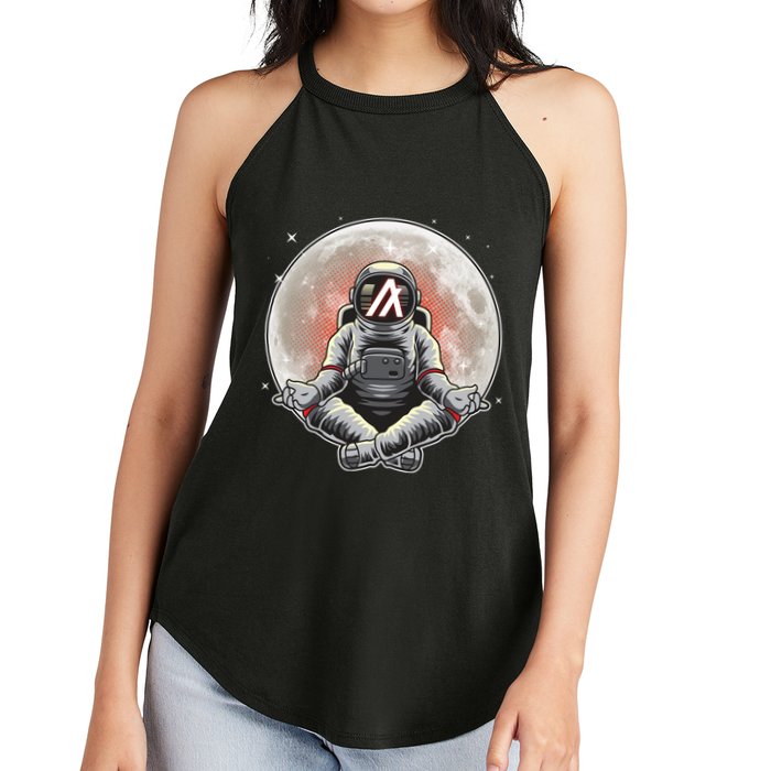Algorand ALGO Coin Cryptocurrency Yogo Astronaut Women's Perfect Tri Rocker Tank