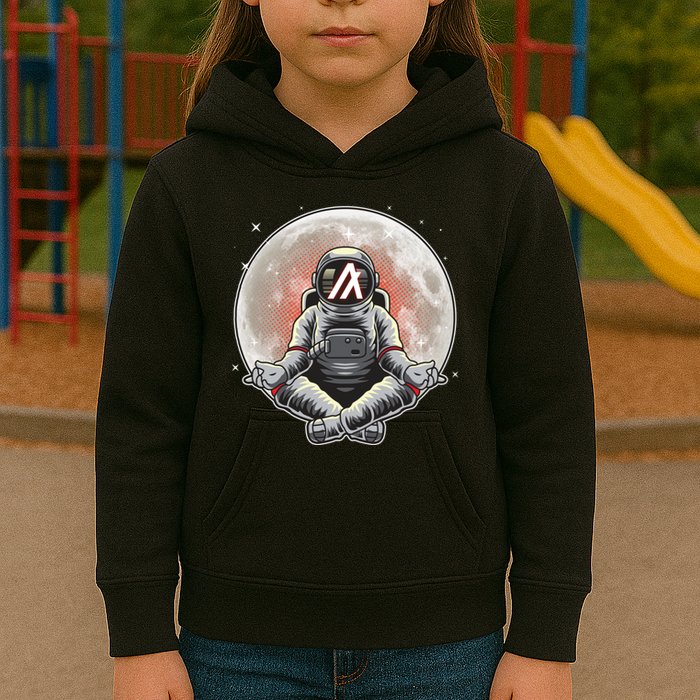 Algorand ALGO Coin Cryptocurrency Yogo Astronaut Kids Hoodie