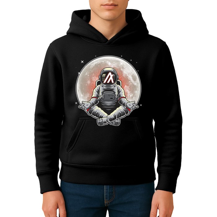 Algorand ALGO Coin Cryptocurrency Yogo Astronaut Kids Hoodie