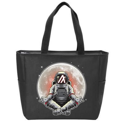 Algorand ALGO Coin Cryptocurrency Yogo Astronaut Zip Tote Bag