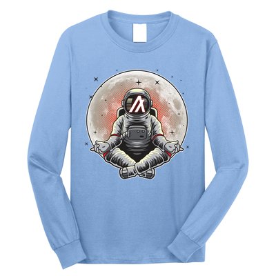 Algorand ALGO Coin Cryptocurrency Yogo Astronaut Long Sleeve Shirt