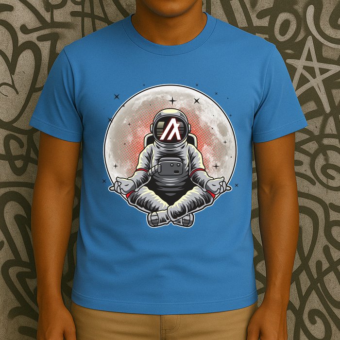 Algorand ALGO Coin Cryptocurrency Yogo Astronaut T-Shirt