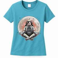 Algorand ALGO Coin Cryptocurrency Yogo Astronaut Womens T-Shirt