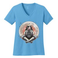 Algorand ALGO Coin Cryptocurrency Yogo Astronaut Women's V-Neck T-Shirt